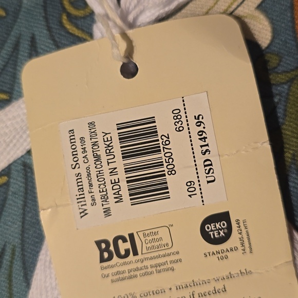 Williams Sonoma MORRIS & CO. Compton Tablecloth,Size 70×108 In, Retail $150.00US - Picture 5 of 15